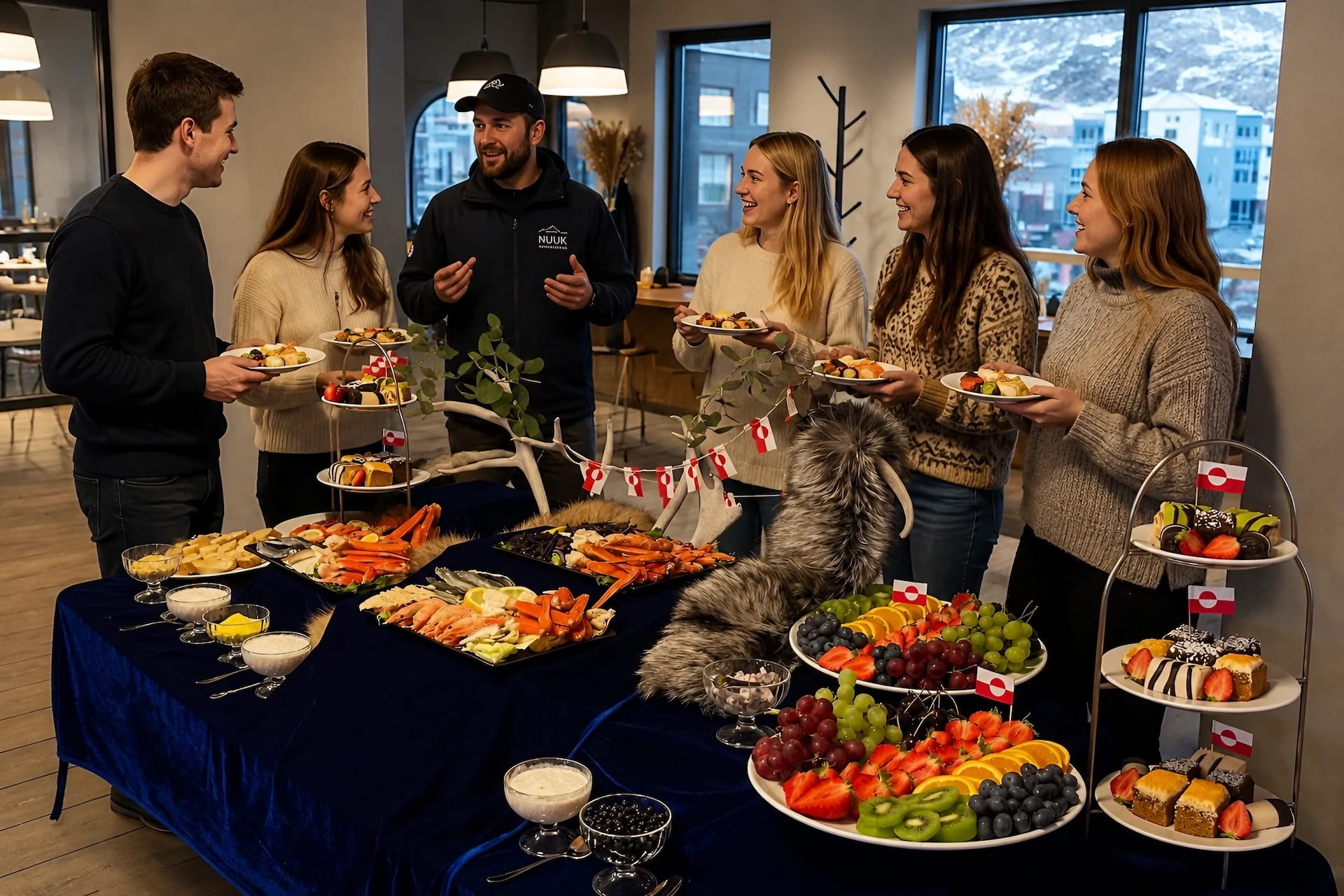 Greenlandic tasting experience with local specialties, part of the Nuuk City Tour